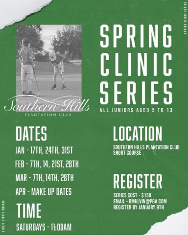 Spring Junior 2026 Golf Clinic Series